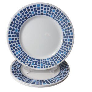 Corelle Precious Colours Sapphire Blue 4 Dinner Plates 10 3/4" Joy Mangano